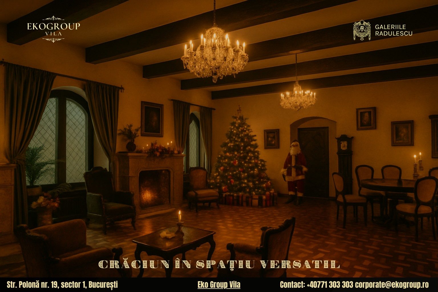 Evenimente de Crăciun București: Crăciunul anilor ’30 la Eko Group Vila, o bijuterie a sărbătorilor în Capitală